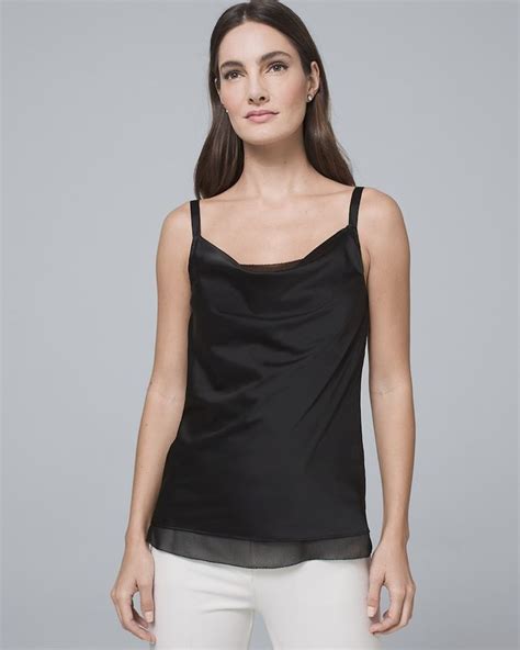 White House Black Market metallic twist neck top 